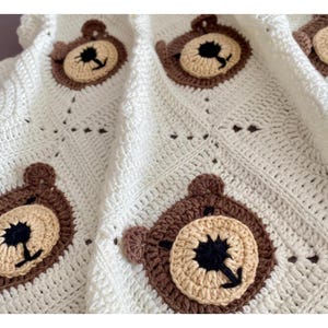 Crochet Teddy Bear Baby Blanket: Handmade Nursery Decor