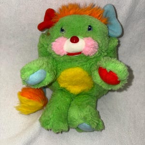 1986 Preowned Vintage Popples Plush Green Putter Popple