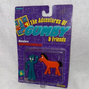 1995 Vintage Gumby & Pokey Miniature Superflexibles Figures by Trendmasters - in Original Package