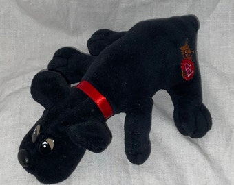 1980’s Vintage Pound Puppies 7” Newborn Pound Puppy - Black with Short Black Ears