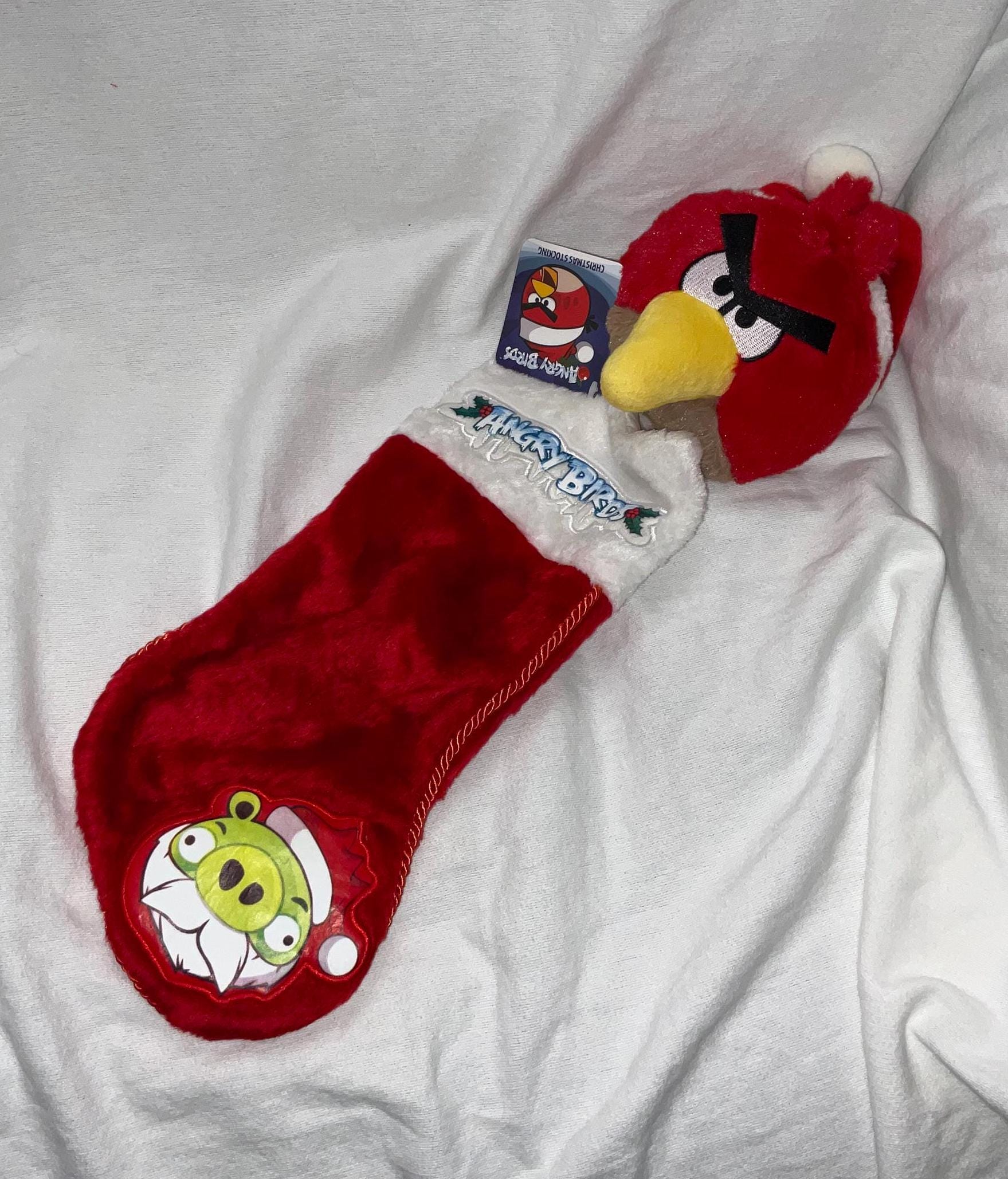Angry Birds Red Bird 20” Plush Christmas Stocking With Plush Head