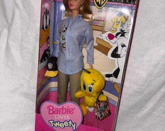 1998 Vintage Barbie Loves Tweety Bird Doll by Mattel - Preowned