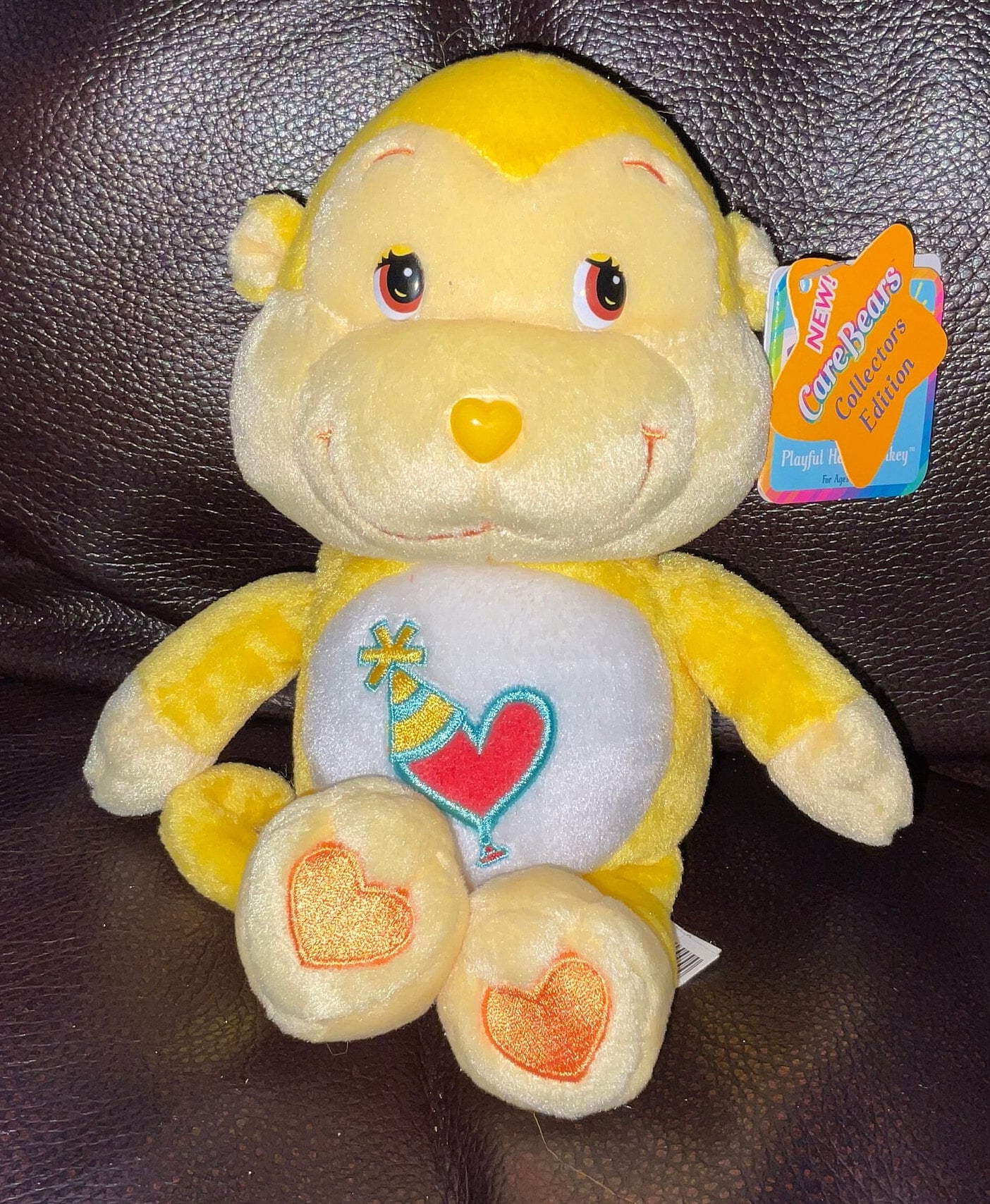2003 Vintage Care Bear Cousins Playful Heart Monkey Plush Bean Bag