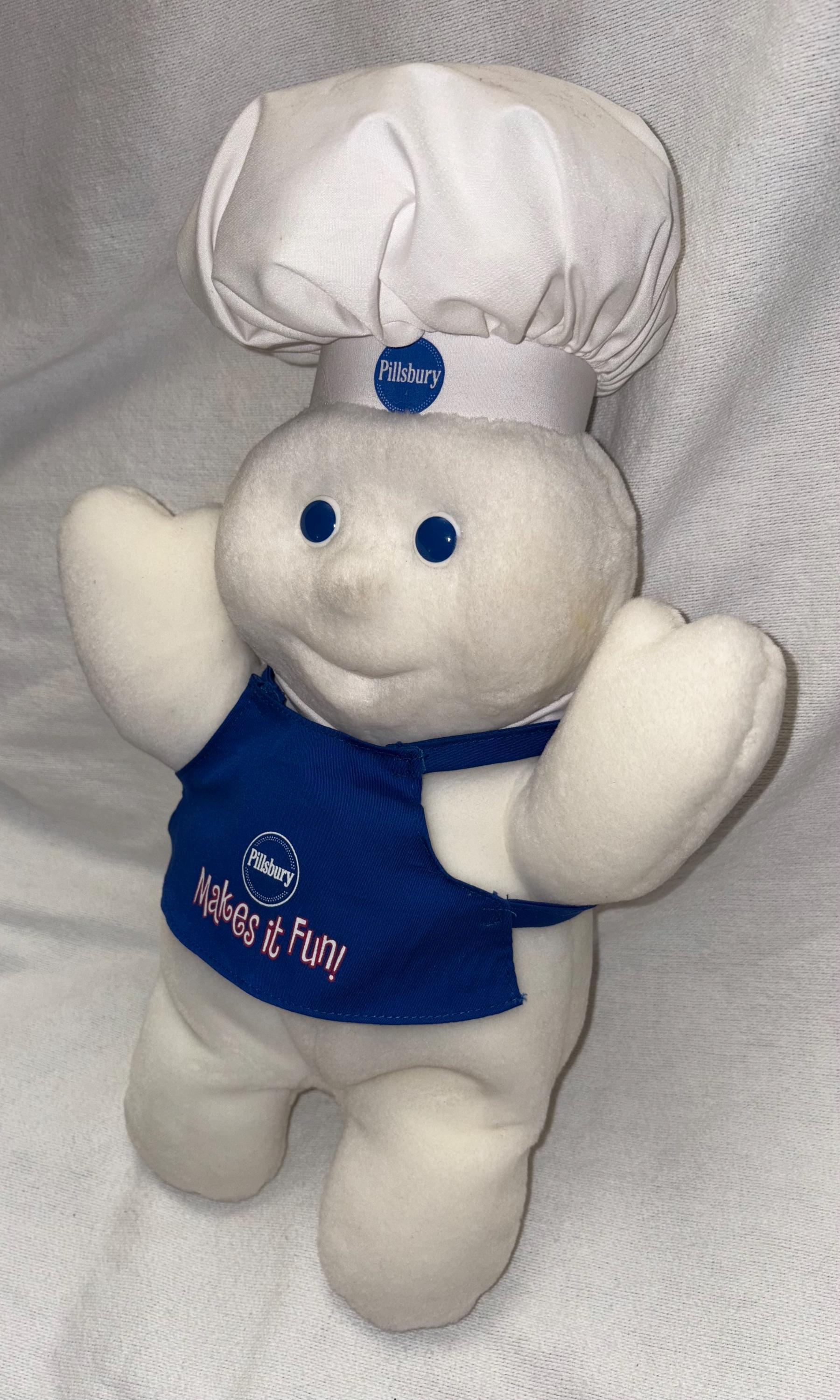 1998 Vintage 15” Plush Laughing Pillsbury Doughboy With Apron