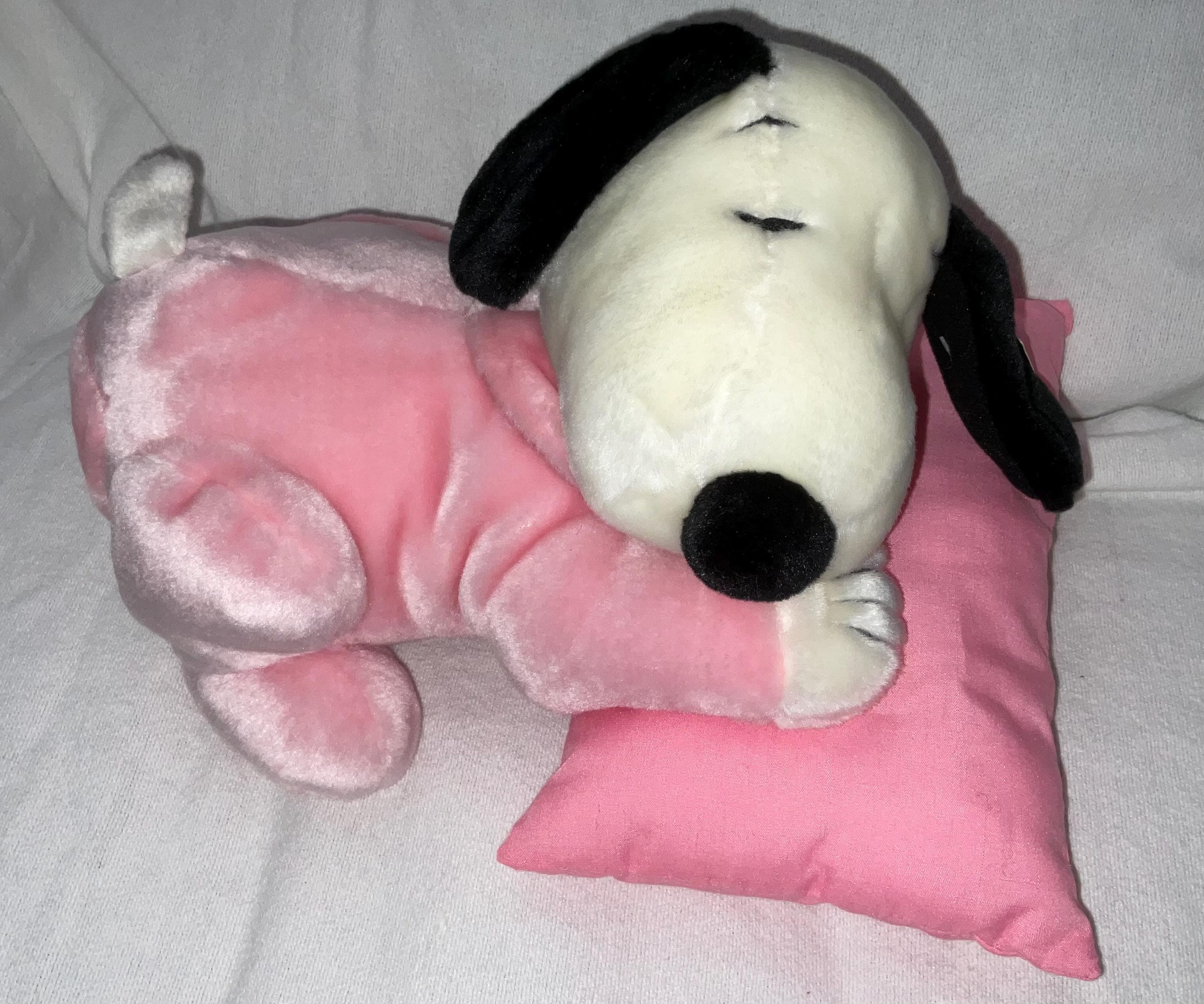 Peanuts Plush 12” Sleeping Baby Snoopy in Pink Pajamas on Pink Pillow With  Hang Tag by Cedar Fair - Etsy, image size:3000x2502