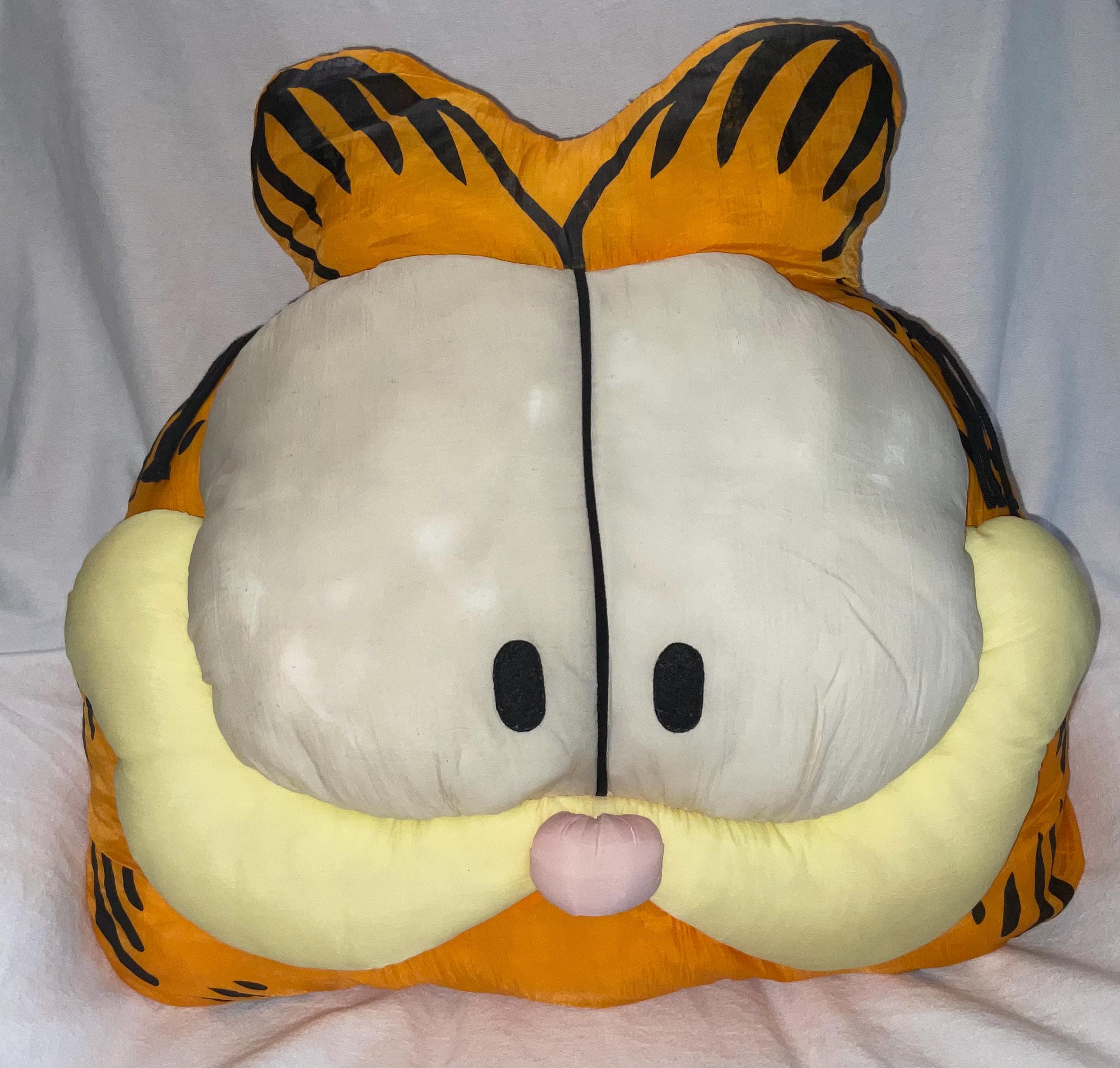 1990's Rare Vintage Huge 22” Stuffed Garfield the Cat Face Pillow