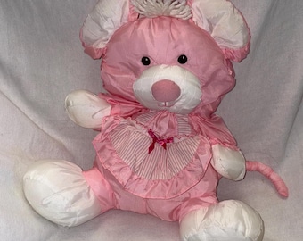 Peluche Vintage Fisher Price - Puffalump Vache Blanche - Doudou Collection