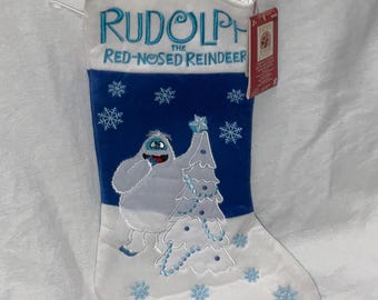 Rudolph Bumble the Snow Monster 18" Musical Christmas Stocking - Plays "Holly Jolly Christmas"  -  New with Tag