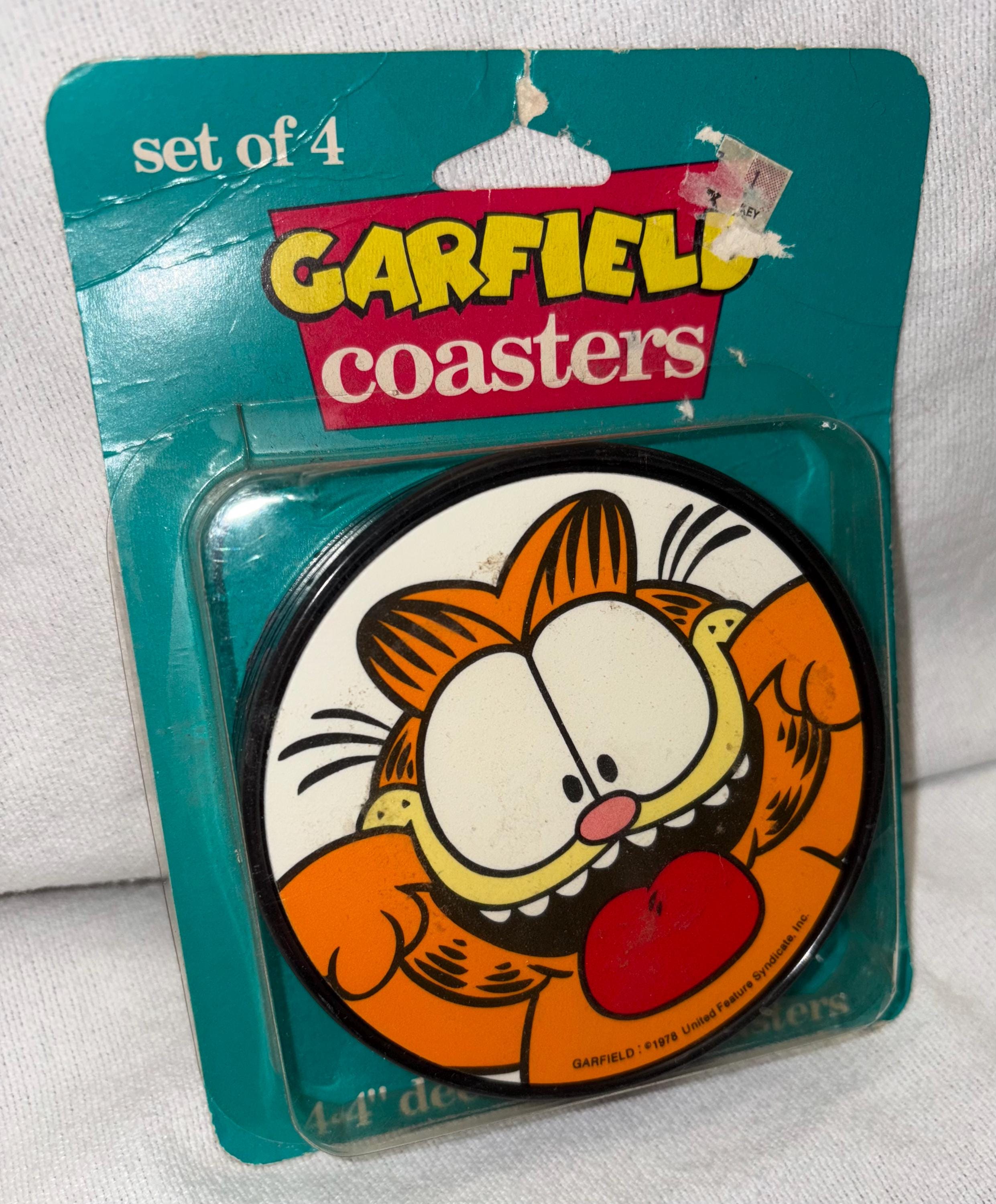 Vintage Set of 4 Garfield the Cat Coasters in Original Package - Etsy