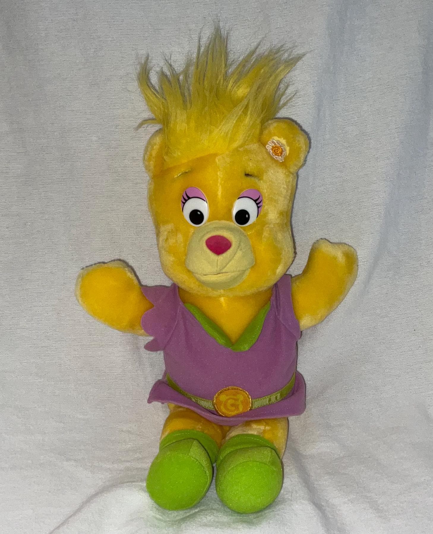 1985 Fisher Price Vintage Disney Gummi Bears 14” Plush Sunni Gummi