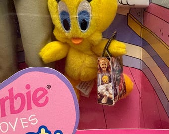 1998 Vintage Barbie Loves Tweety Bird Doll by Mattel - Preowned