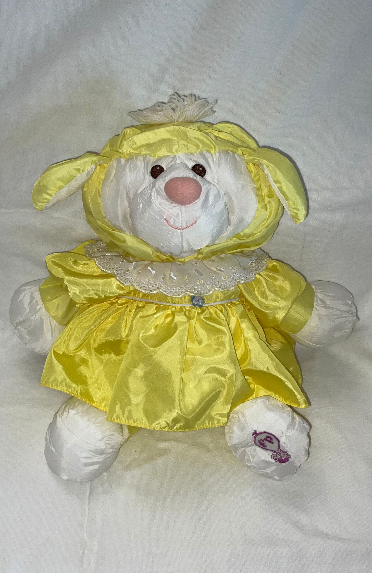Doudou Puffalump Fisher Price Vache Blanche – Peluche Vintage Années 80/90