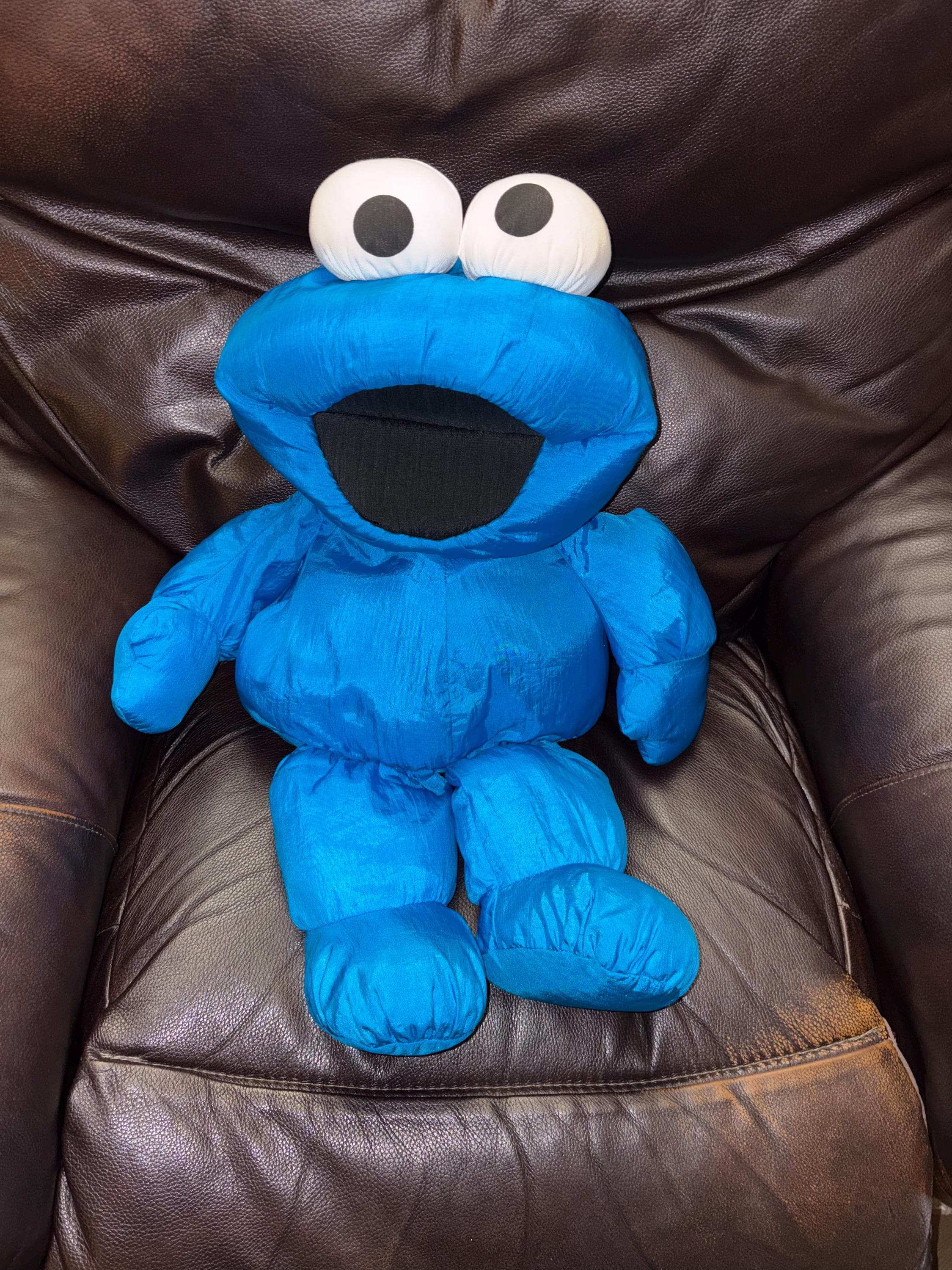 1995 Vintage Sesame Street 28” Stuffed Cookie Monster - Nylon