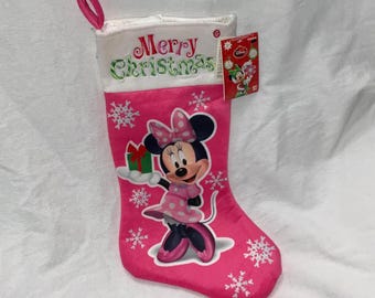 Disney Minnie Mouse 18" Musical Christmas Stocking - Plays "Deck the Halls"  -  New with Tag