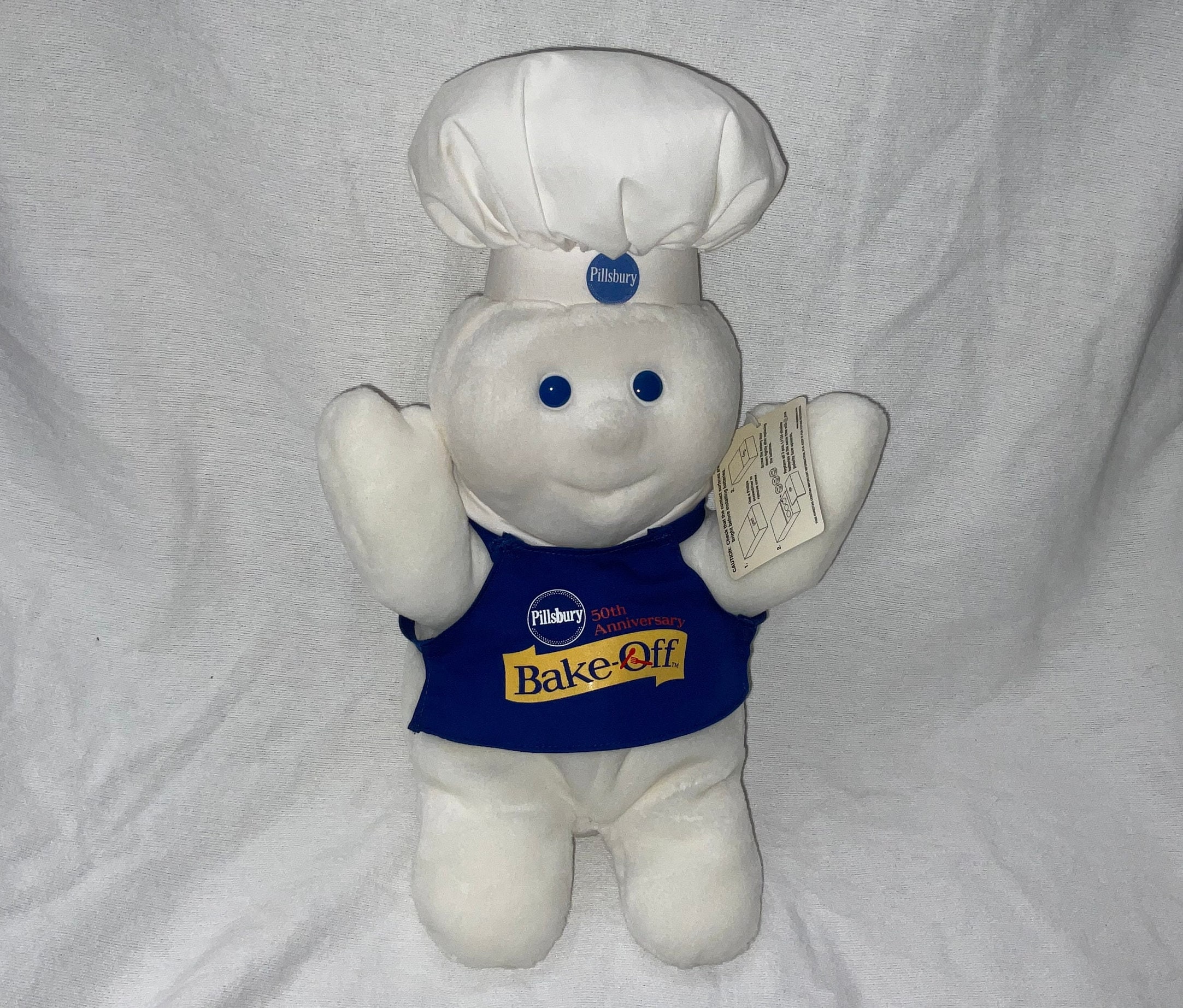 レア　Pillsbury Doughboy ぬいぐるみ15→12 RARE Pillsbury Doughboy Plush Poppin' Fresh Doll 25th