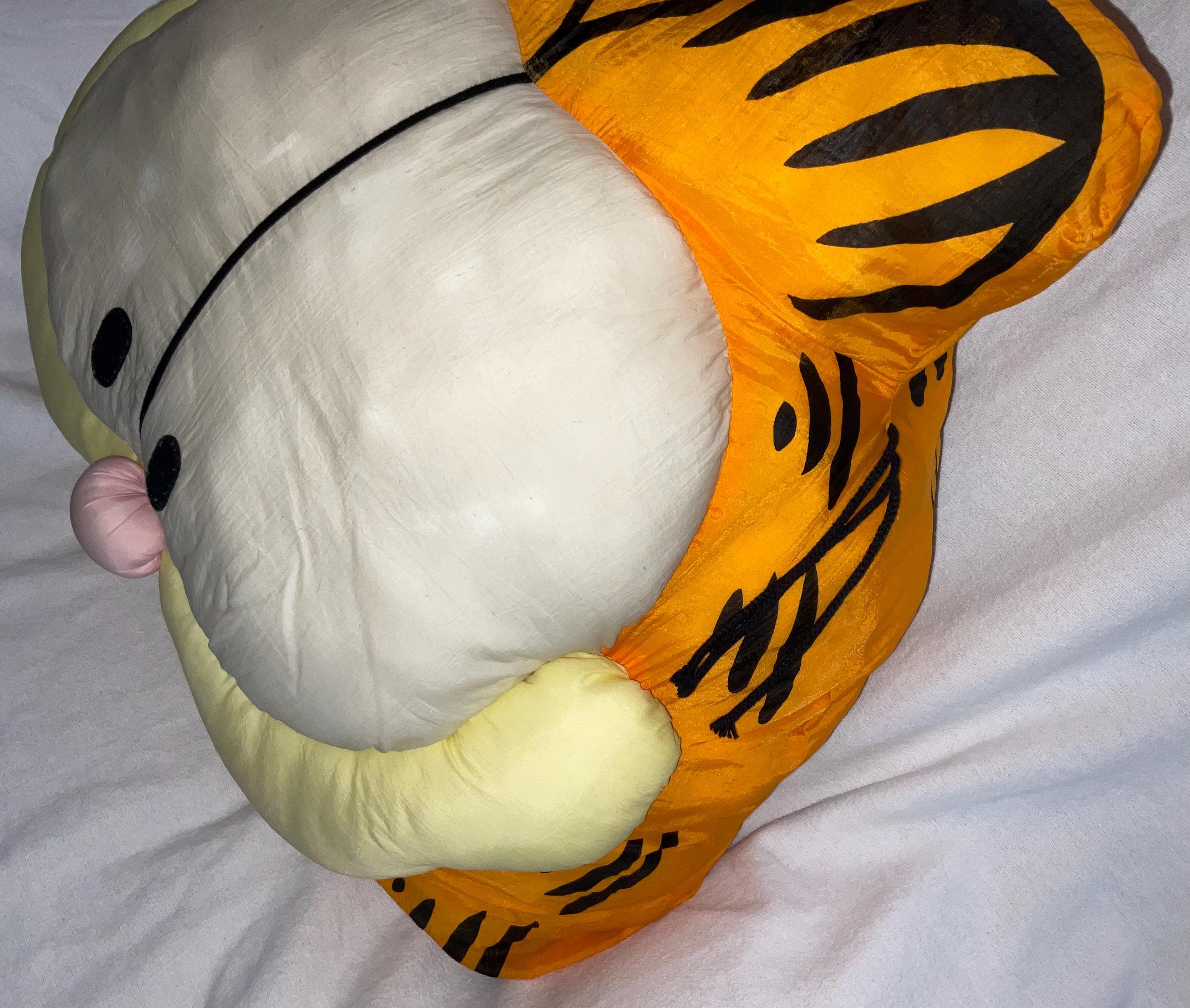 1990's Rare Vintage Huge 22” Stuffed Garfield the Cat Face Pillow