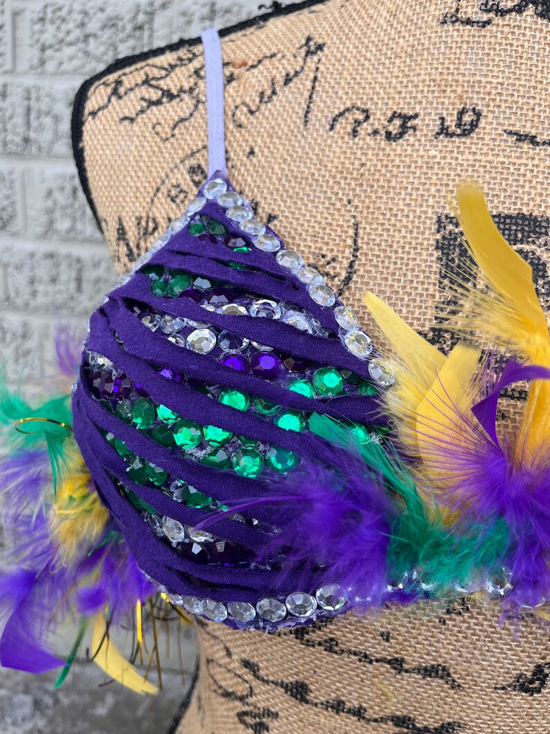 mardi gras bra top