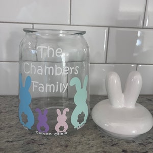 Easter Candy Jar Custom Made with Family Names