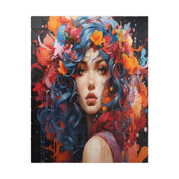 Groovy Hippie, jigsaw puzzles, family fun, game night, Christmas gift, coworker gift, unique holiday gift, gift for her, gift for teen
