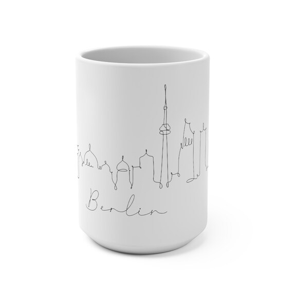 Berlin Mug 15oz, Coffee mug, travel novelty mug, travel memories, latte, espresso, cappuccino, world coffee, tea time