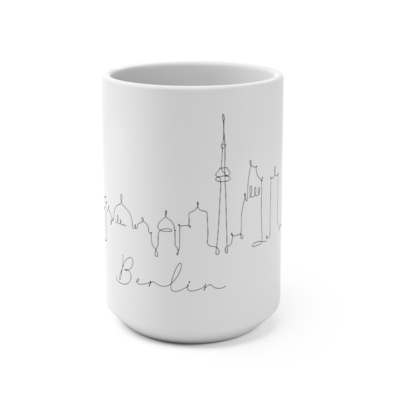 Berlin Mug 15oz, Coffee mug, travel novelty mug, travel memories, latte, espresso, cappuccino, world coffee, tea time image 1