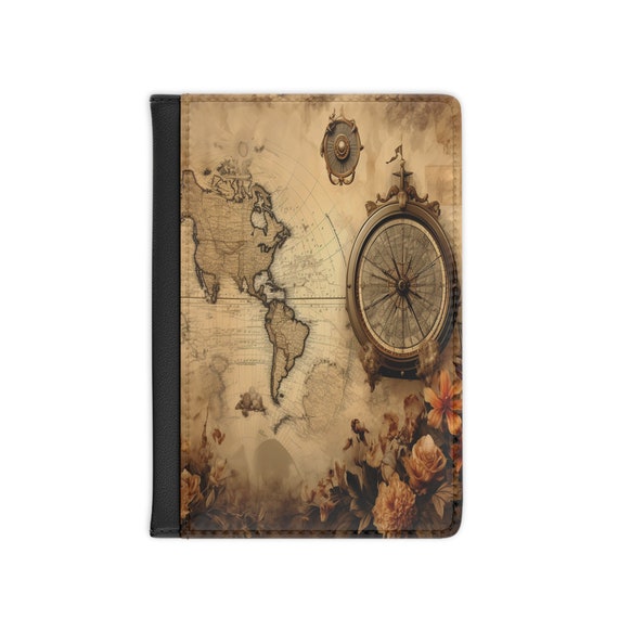 Victorian Voyager, Passport Cover, Personalized, Traveler's gift, World traveler, personalized gift, unique holiday gift, stocking stuffer