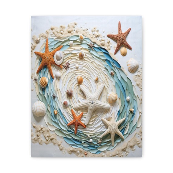 Beachcomber's Delight wall decor | Seaside Serenity Collection | retro art decor | unique holiday gift, beach wall art, beach gift