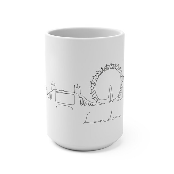 London Mug 15oz, Coffee mug, travel novelty mug, travel memories, latte, espresso, cappuccino, world coffee, tea time