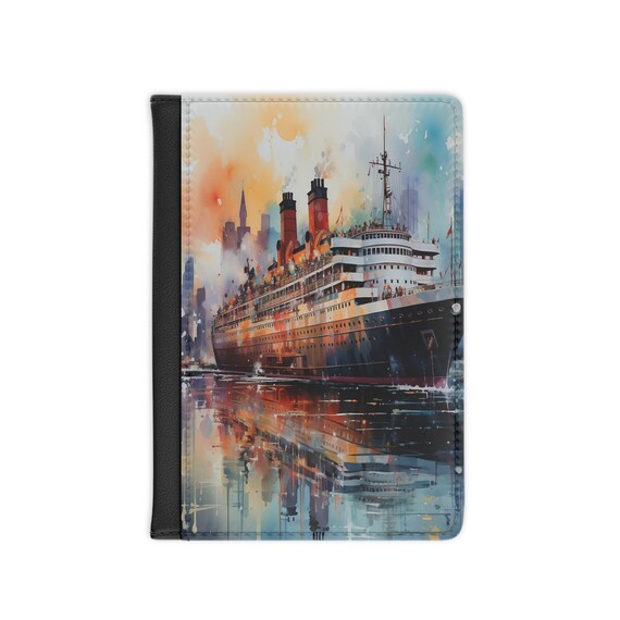Ocean Odyssey, Passport Cover, Personalized, Traveler's gift, World traveler, personalized gift, unique holiday gift, stocking stuffer