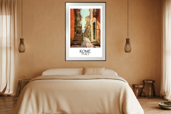 1920s Retro Travel Poster - Rome, Italy | Art Deco | Wall Art | Decor