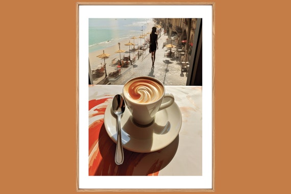 Unique Travel poster | Art Deco Brew | Cappuccino Chic Collection | Travel Posters | 1920s Art Deco Wall Art | Retro Wall Art
