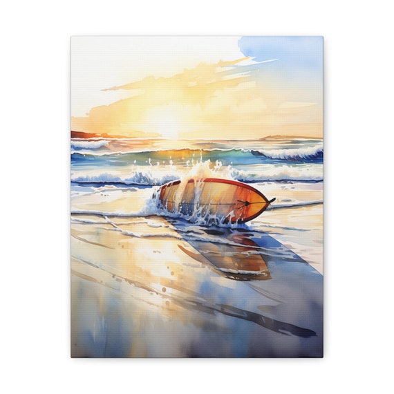 Surfboard Sway wall decor | Seaside Serenity Collection | retro art decor | unique holiday gift, beach wall art, beach gift, friendship gift