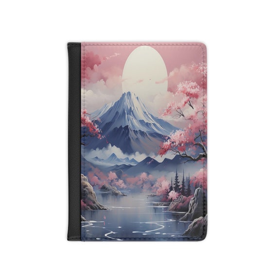 Sakura Serenity, Passport Cover, Personalized, Traveler's gift, World traveler, personalized gift, unique holiday gift, stocking stuffer