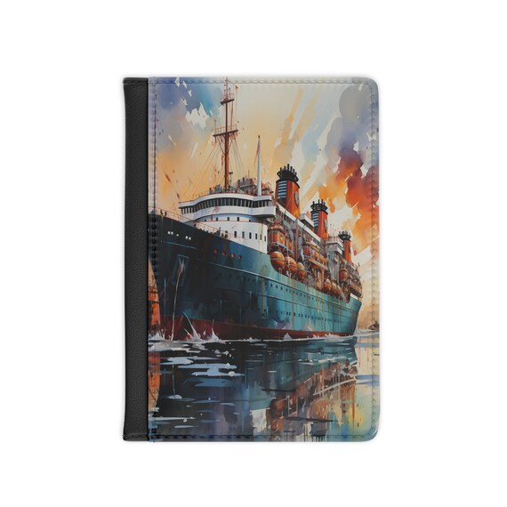 Seafarer's Dream, Passport Cover, Personalized, Traveler's gift, World traveler, personalized gift, unique holiday gift, stocking stuffer