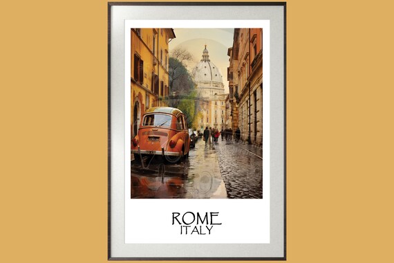 1920s Retro Travel Poster - Rome, Italy | Cathedral
