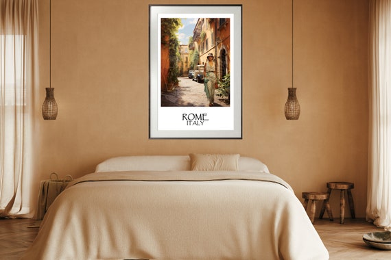 1920s Retro Travel Poster - Rome, Italy | Art Deco | Wall Art | Decor