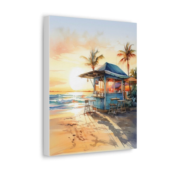 Beach Breeze wall decor | Seaside Serenity Collection | retro art decor | unique holiday gift, beach wall art, beach gift, friendship gift