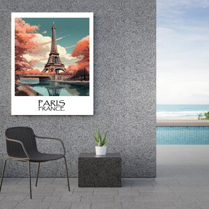Parisian Charm | Unique Travel poster | Paris, France | Eiffel Tower | 1920s Art Deco Wall Art | Retro Wall Art
