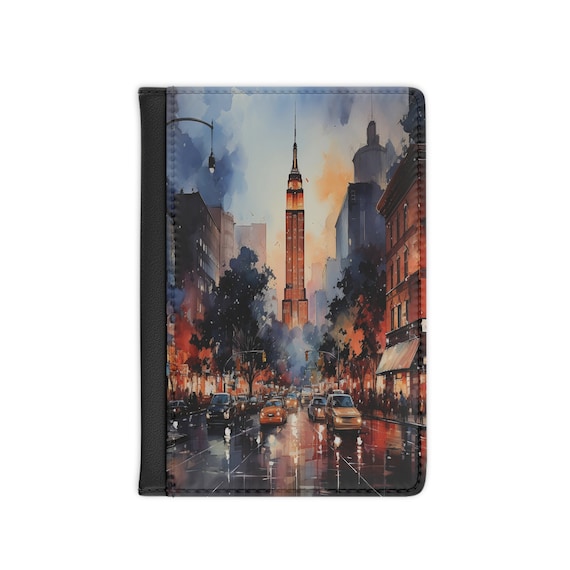 Empire State Wanderlust, Passport Cover, Traveler's gift, World traveler, personalized gift, unique holiday gift, stocking stuffer