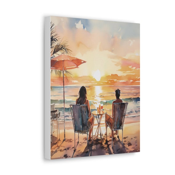 Lagoon Lounging wall decor | Seaside Serenity Collection | retro art decor | unique holiday gift | honeymoon, beach wall art, beach gift