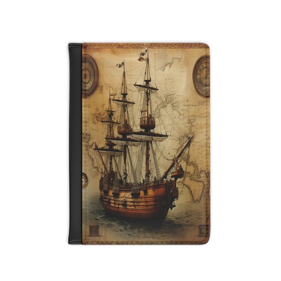 Antique Explorer, Passport Cover, Personalized, Traveler's gift, World traveler, personalized gift, unique holiday gift, stocking stuffer