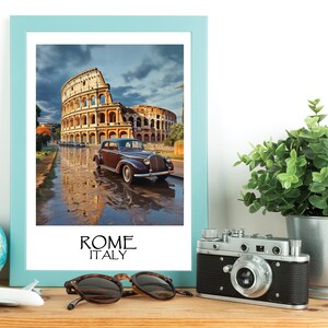 Colosseum, Rome, Italy | Travel unique poster | 1920s Art Deco Wall Art | Retro Wall Art