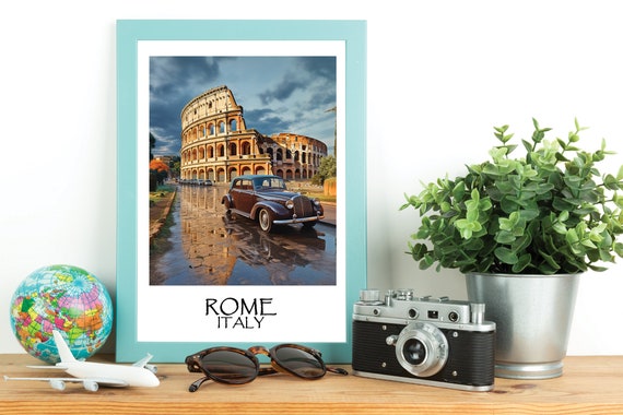 Colosseum, Rome, Italy | Travel unique poster | 1920s Art Deco Wall Art | Retro Wall Art