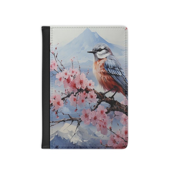 Cherry Blossom Odyssey, Passport Cover, Personalize, Traveler gift, World traveler, personalized gift, unique holiday gift, stocking stuffer