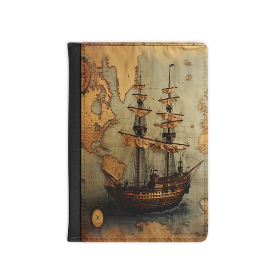 Old World Charm, Passport Cover, Personalized, Traveler's gift, World traveler, personalized gift, unique holiday gift, stocking stuffer