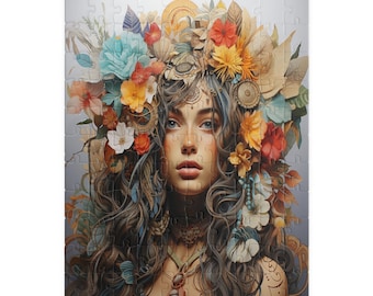 Free-Spirit Wanderlust, jigsaw puzzles, family game night, Christmas gift, coworker gift, unique holiday gift, gift for her, gift for teen