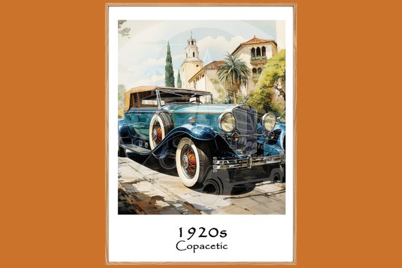 the Copacetic | Unique Travel poster | Vintage cars |1920s Art Deco Wall Art | Retro Wall Art