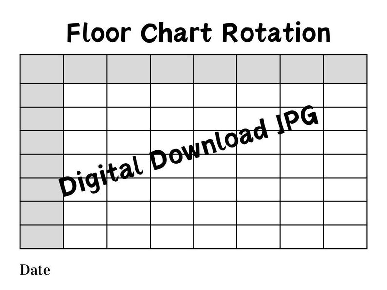 Floor Chart Rotation for Restaurant Server Rotation Chart Printable ...