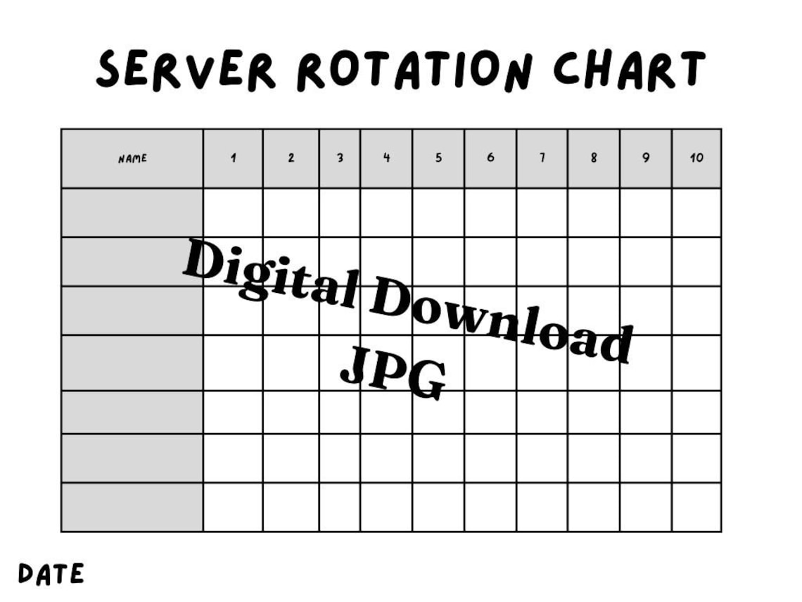 Server Rotation Chart Printable Fillable and Print and Write JPG - Etsy