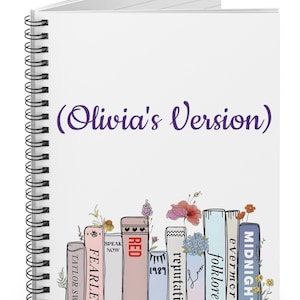 Regalo con nombre personalizado, cuaderno de tapa dura con versión personalizada, diario forrado Era Book, artículos de fan para hija, regalo moderno para amantes de la música, libros